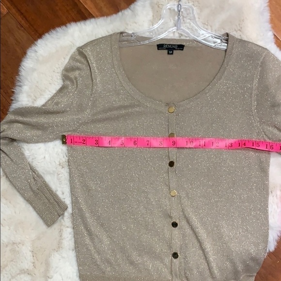 RENUAR gold 3/4 sleeve cardigan - Picture 5 of 6